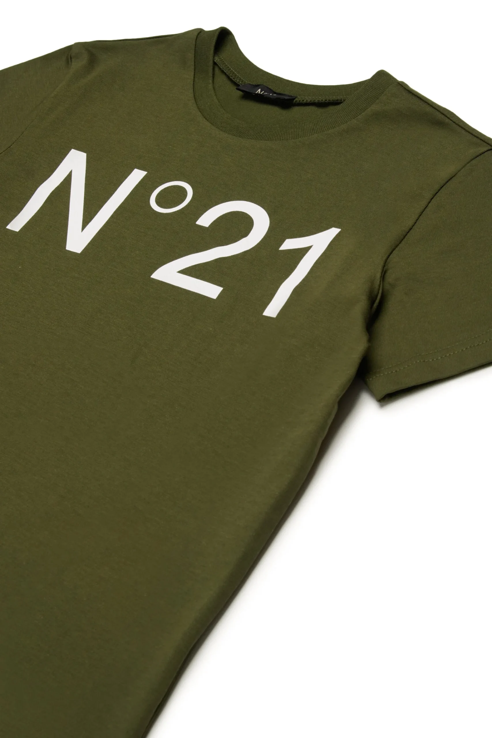T-Shirts | Activewear>N°21 T-shirt in jersey with logo military green