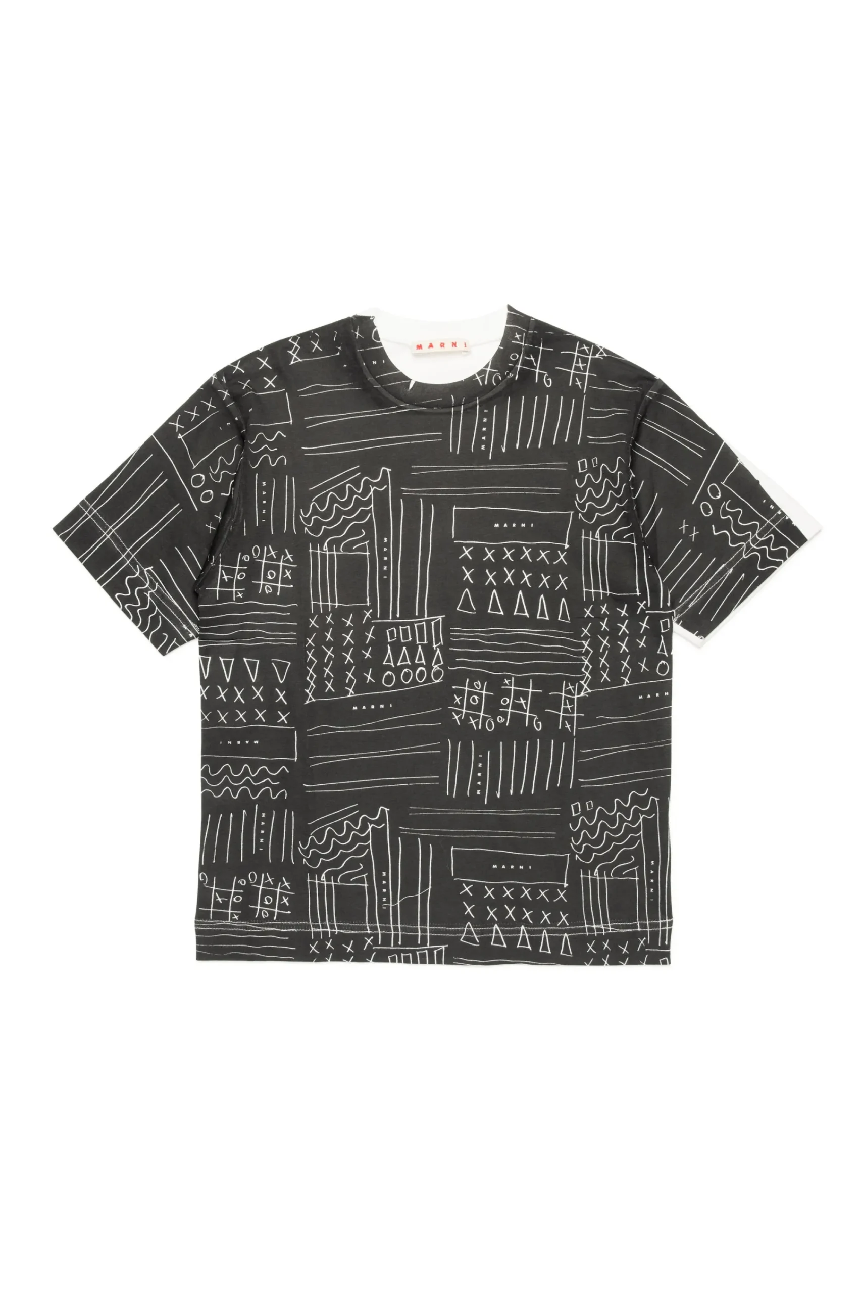 T-Shirts | T-Shirts>MARNI T-shirt with Board graphic black