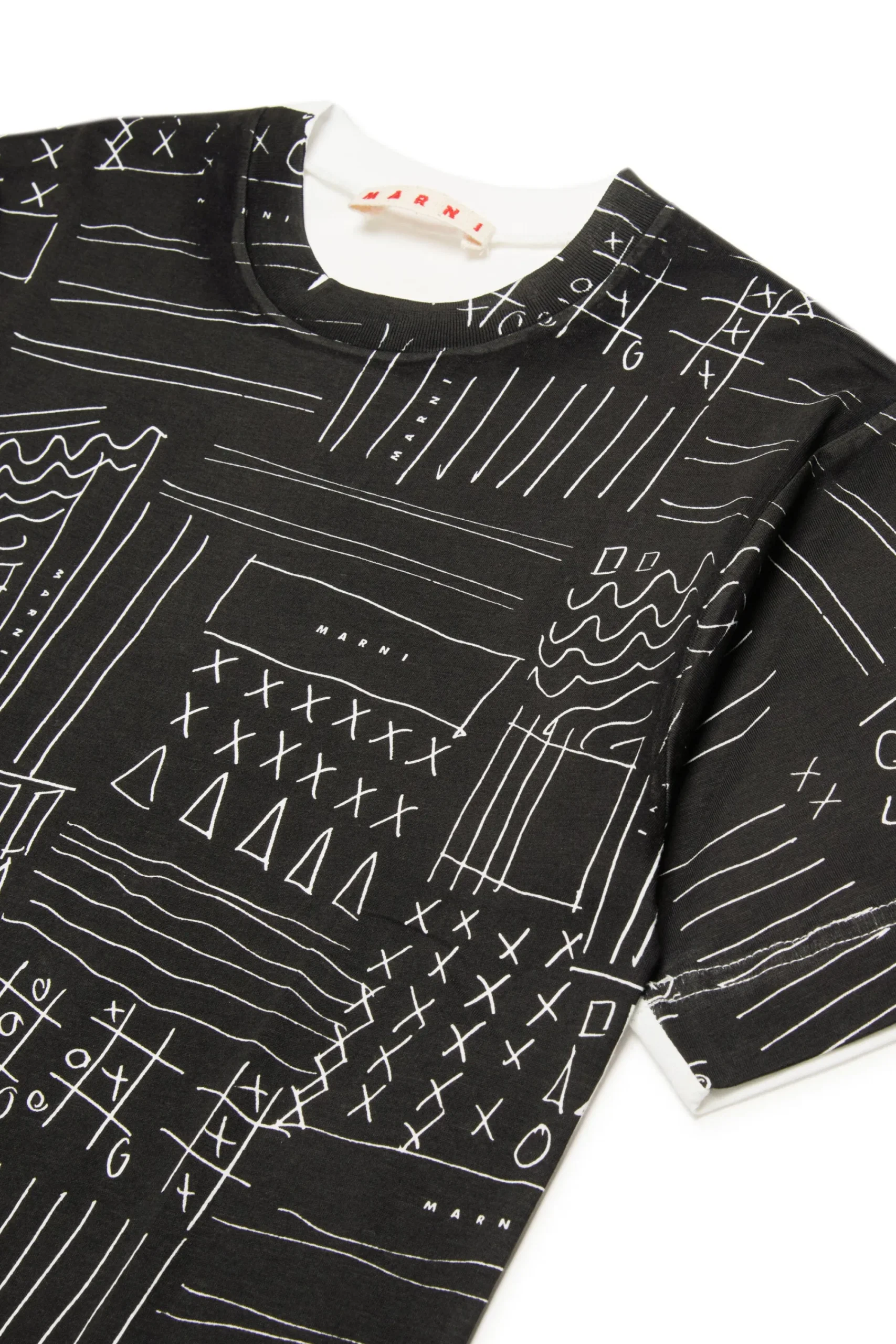 T-Shirts | T-Shirts>MARNI T-shirt with Board graphic black