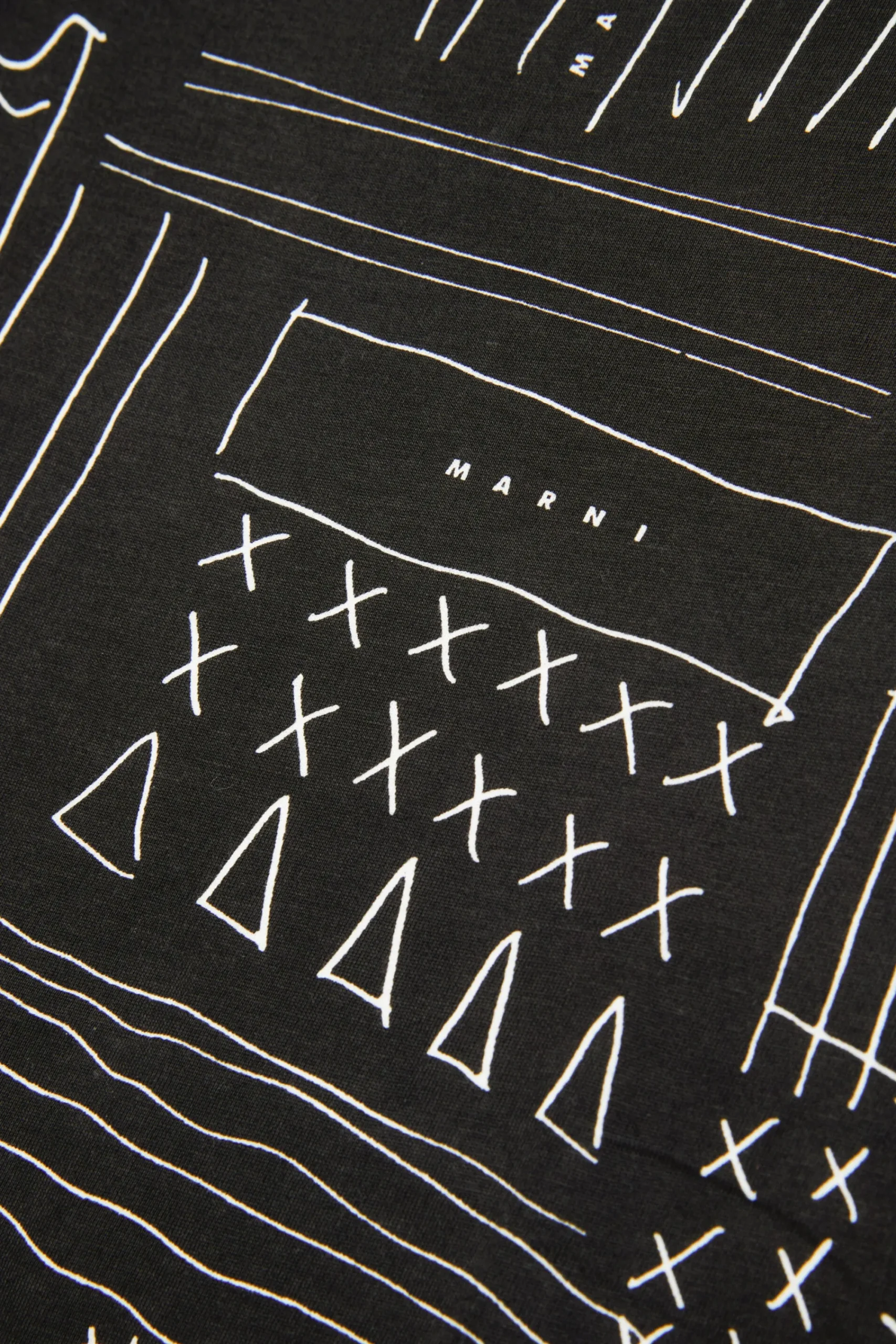 T-Shirts | T-Shirts>MARNI T-shirt with Board graphic black