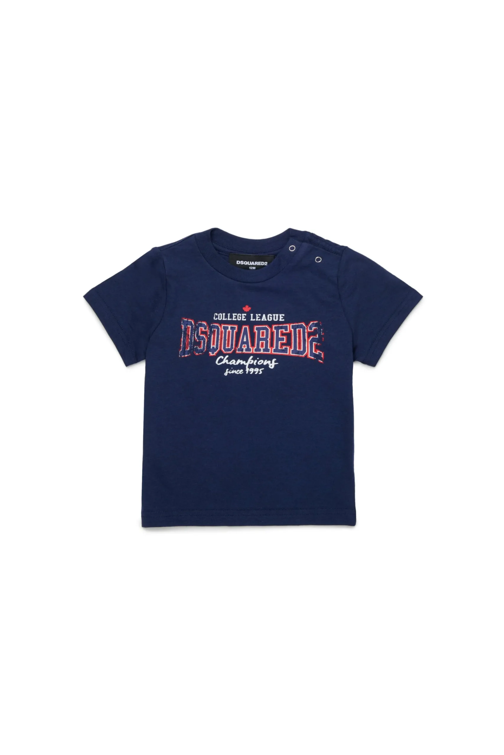 T-Shirts | Activewear>DSQUARED2 T-shirt with college print dark blue