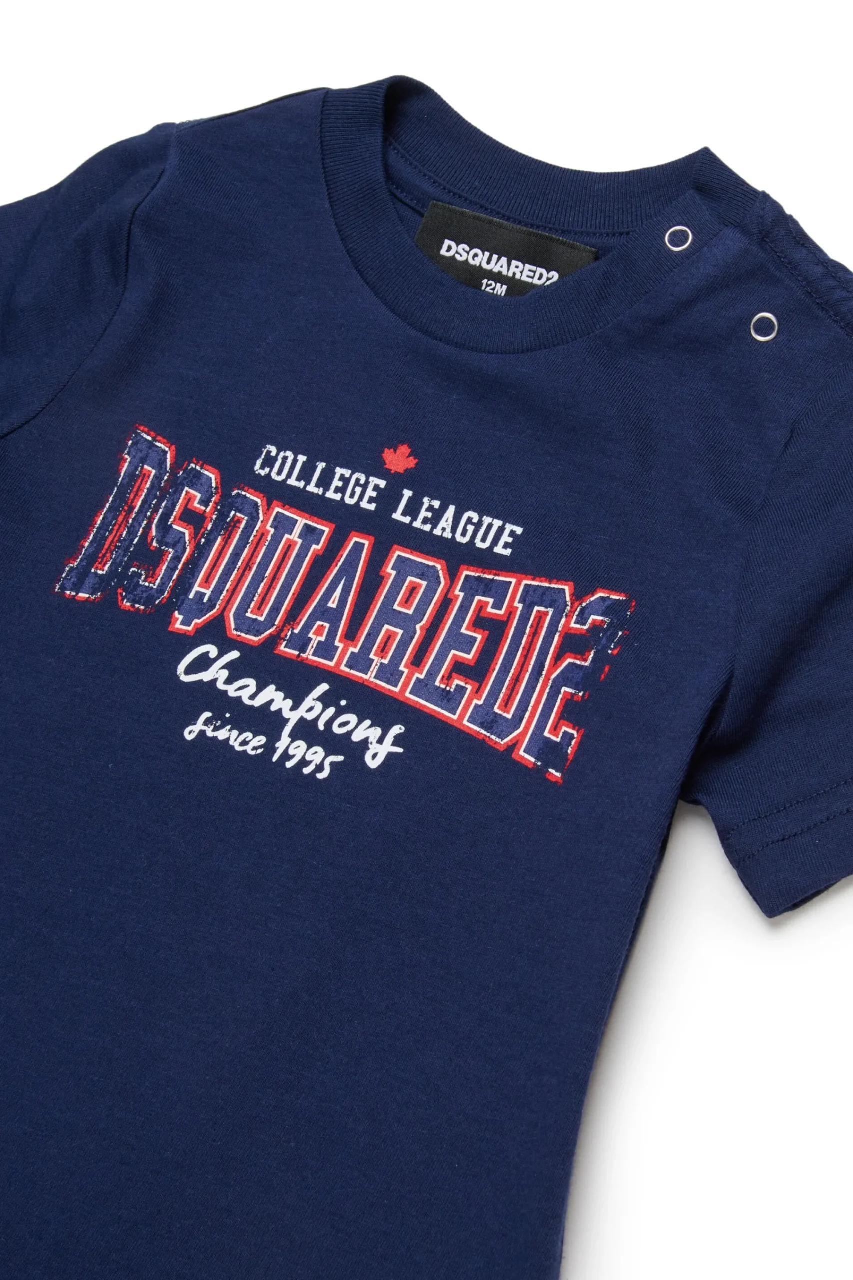 T-Shirts | Activewear>DSQUARED2 T-shirt with college print dark blue