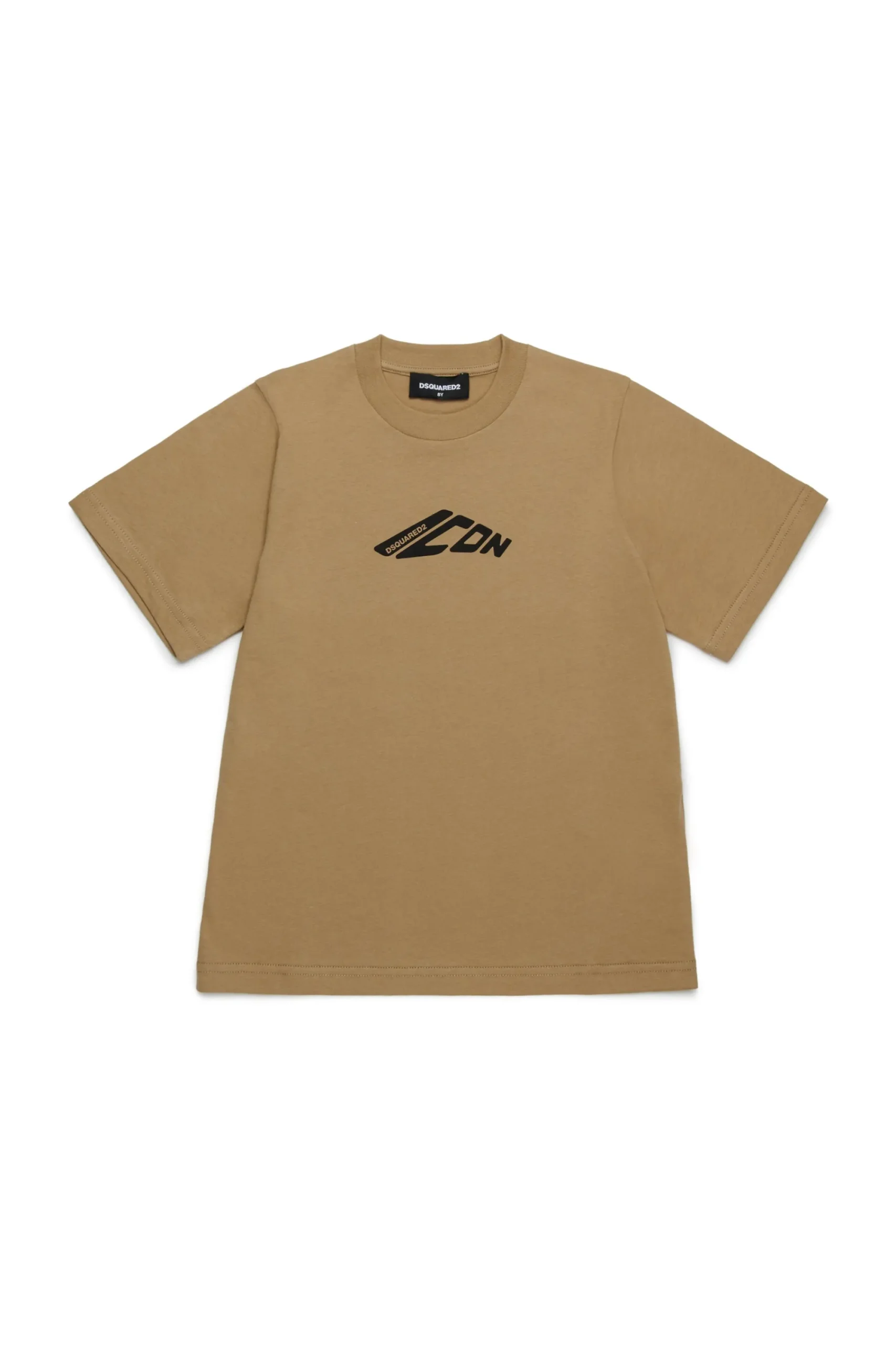 T-Shirts | Logomania>DSQUARED2 T-shirt with contrasting logo cornstalk