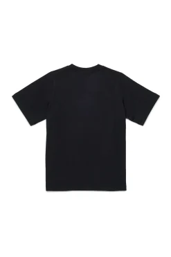 T-Shirts | Logomania>DSQUARED2 T-shirt with contrasting logo black