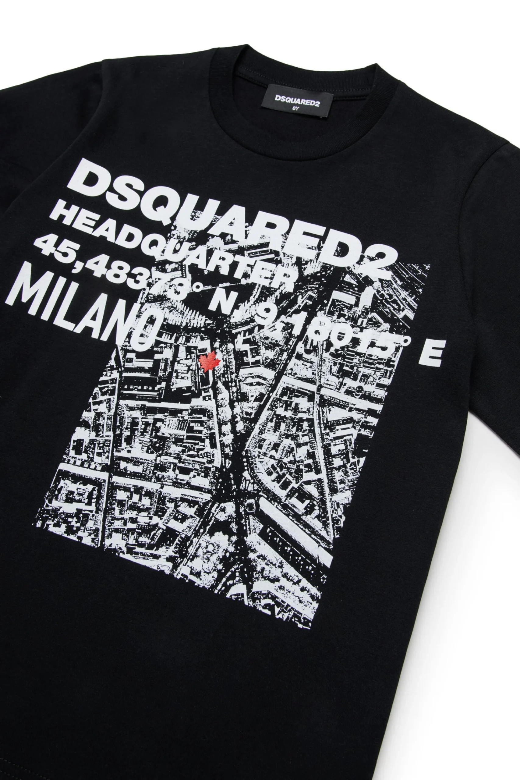 T-Shirts | T-Shirts>DSQUARED2 T-shirt with D2 Headquarters print black