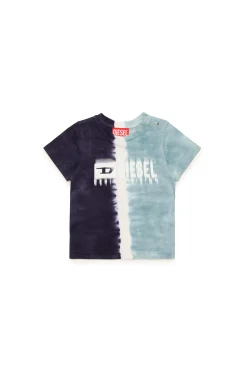 T-Shirts | Logomania>DIESEL T-shirt with degradé effect logo dark blue