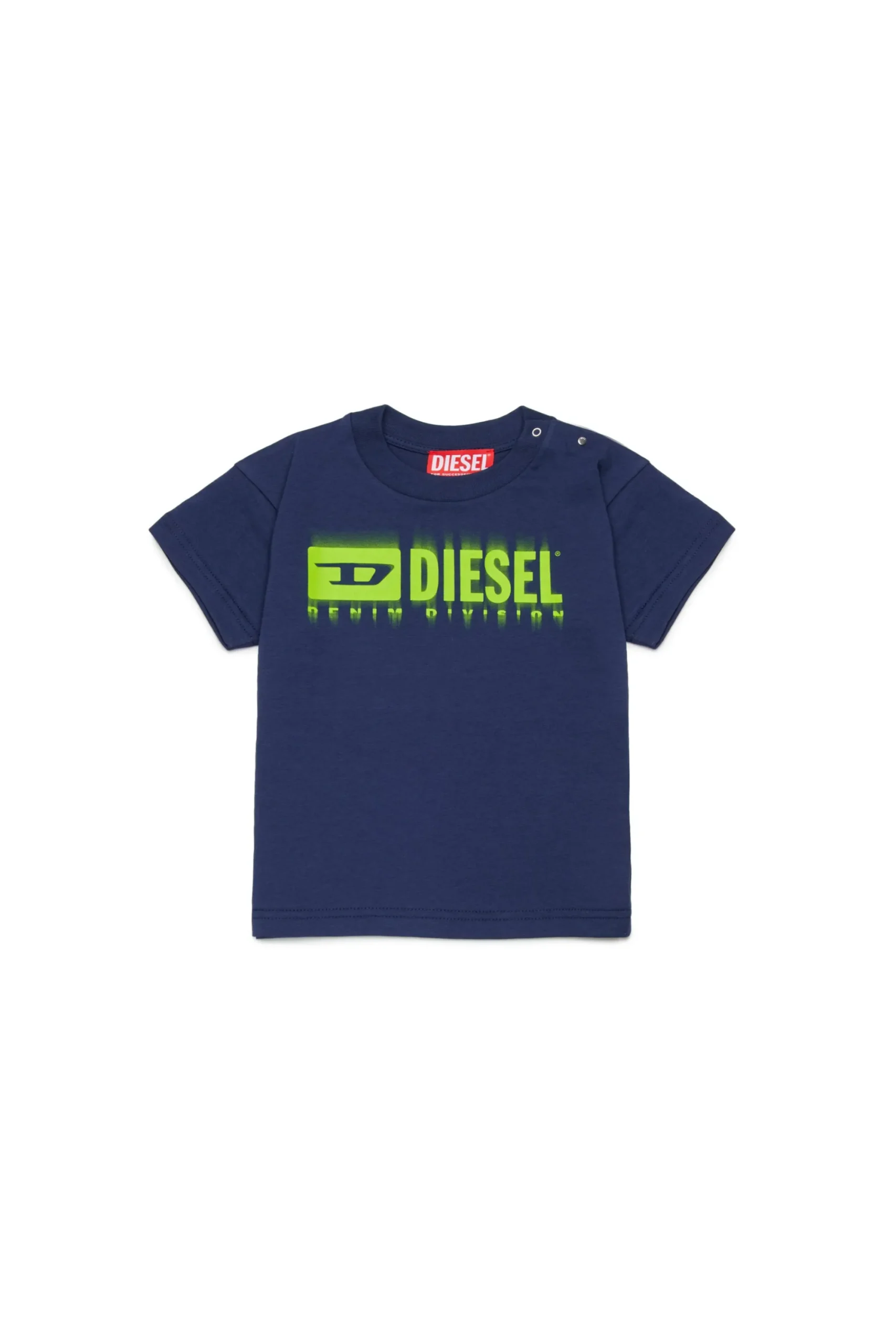 T-Shirts | Activewear>DIESEL T-shirt with degradé logo blue peacoat