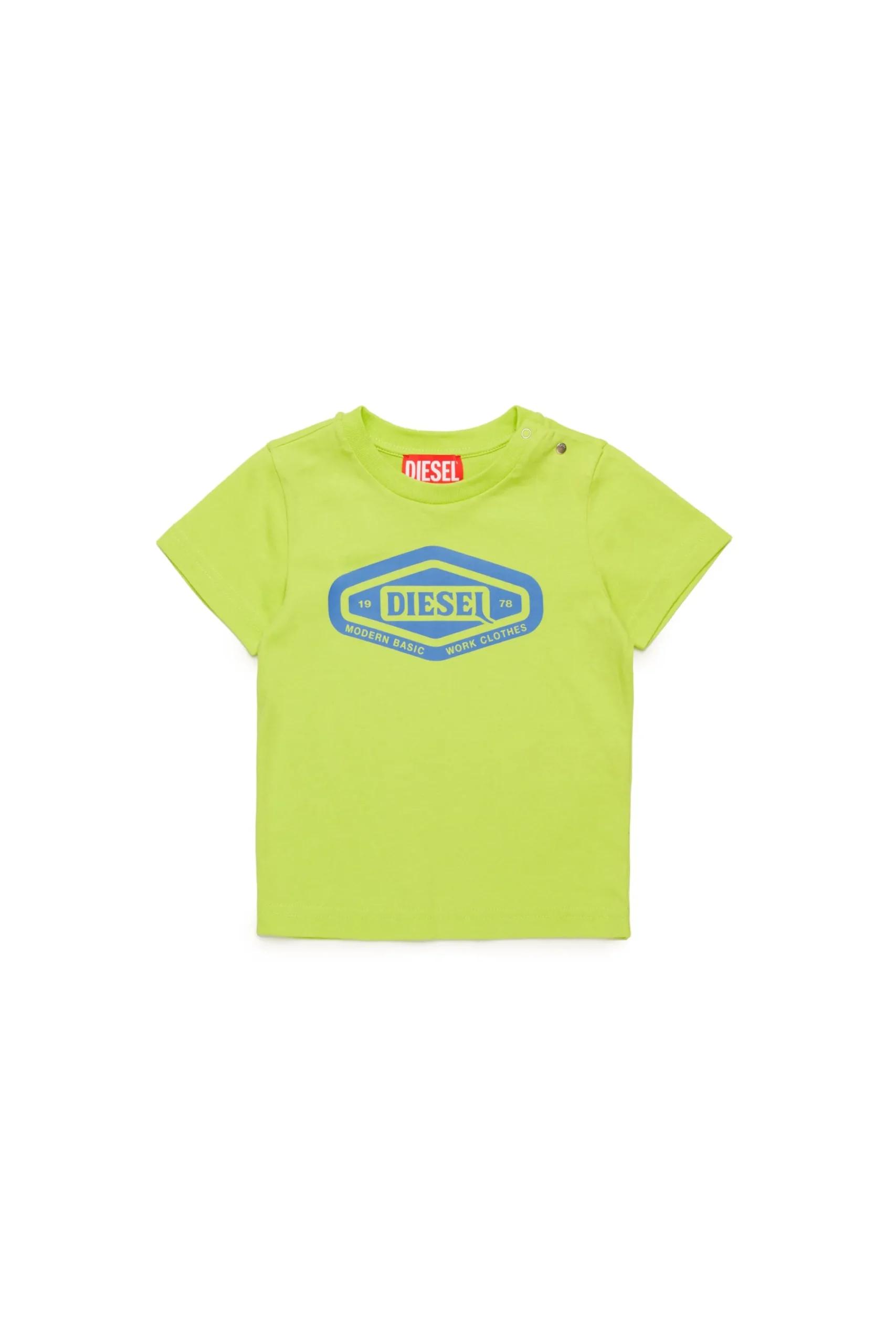 T-Shirts>DIESEL T-shirt with 1978 graphics slime green