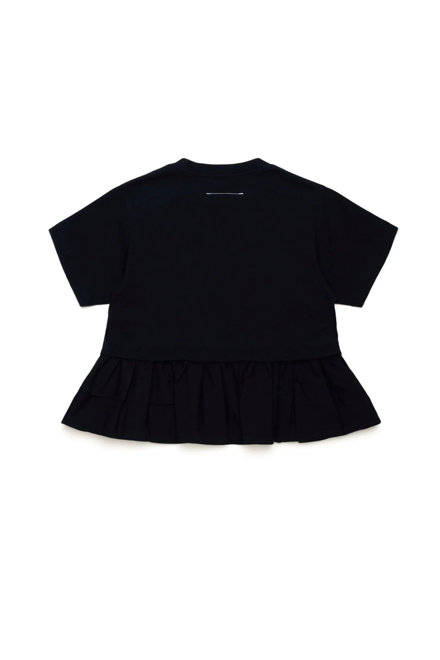 T-Shirts | T-Shirts>MM6 MAISON MARGIELA T-shirt with double flounce black