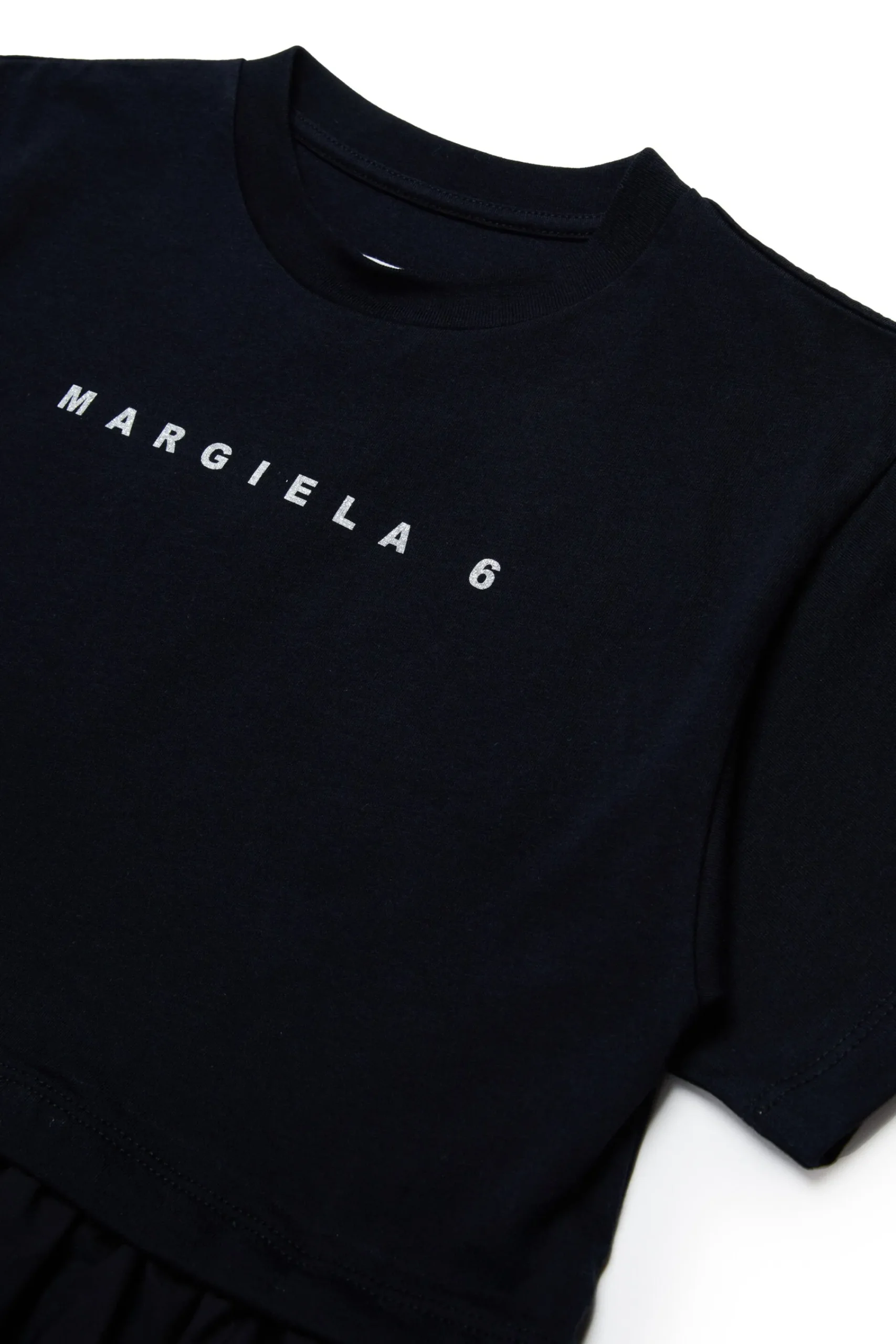 T-Shirts | T-Shirts>MM6 MAISON MARGIELA T-shirt with double flounce black