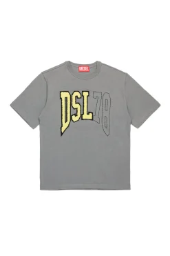 Logomania | Logomania>DIESEL T-shirt with DSL78 graphics dark grey