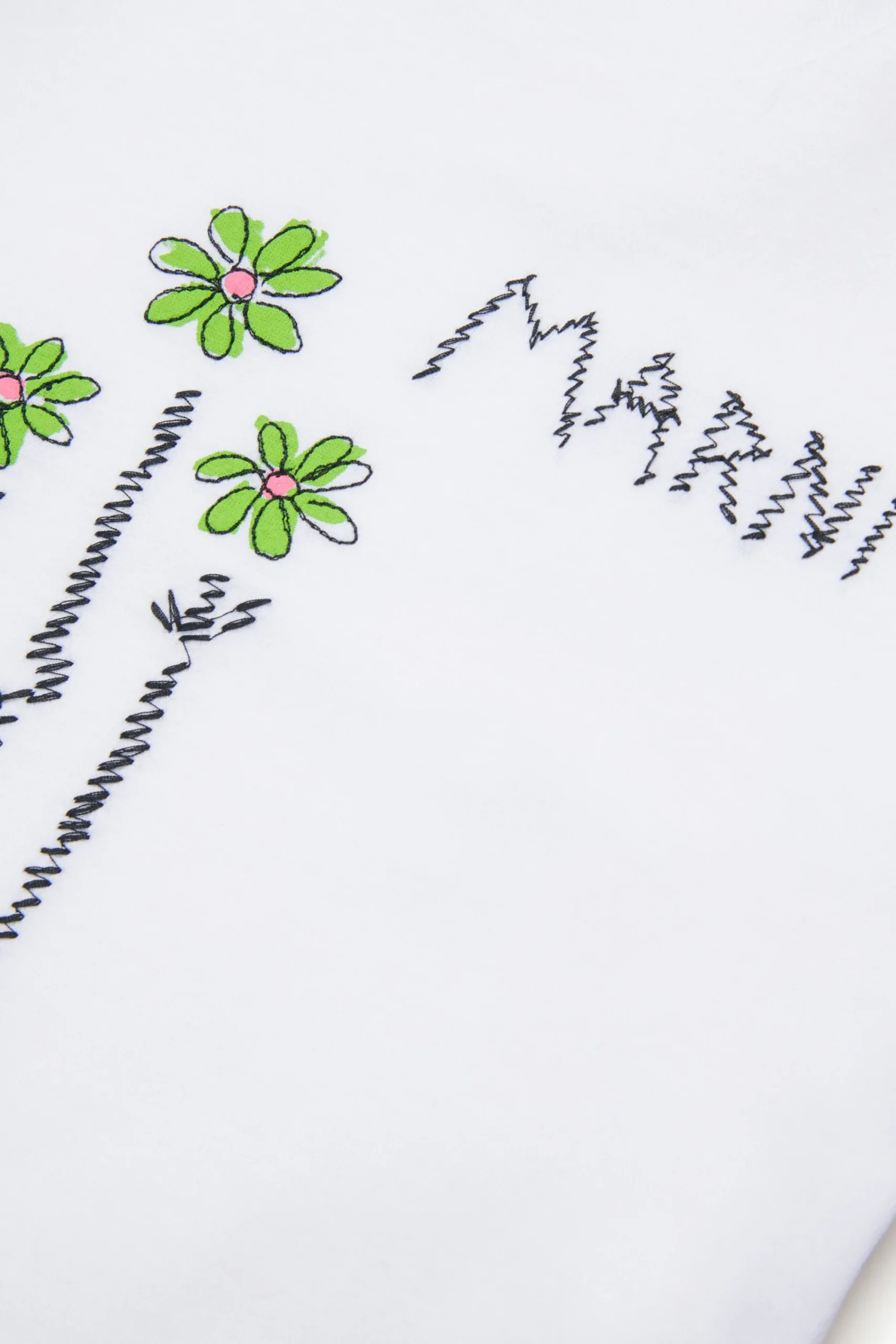 T-Shirts>MARNI T-shirt with embroidered flowers white