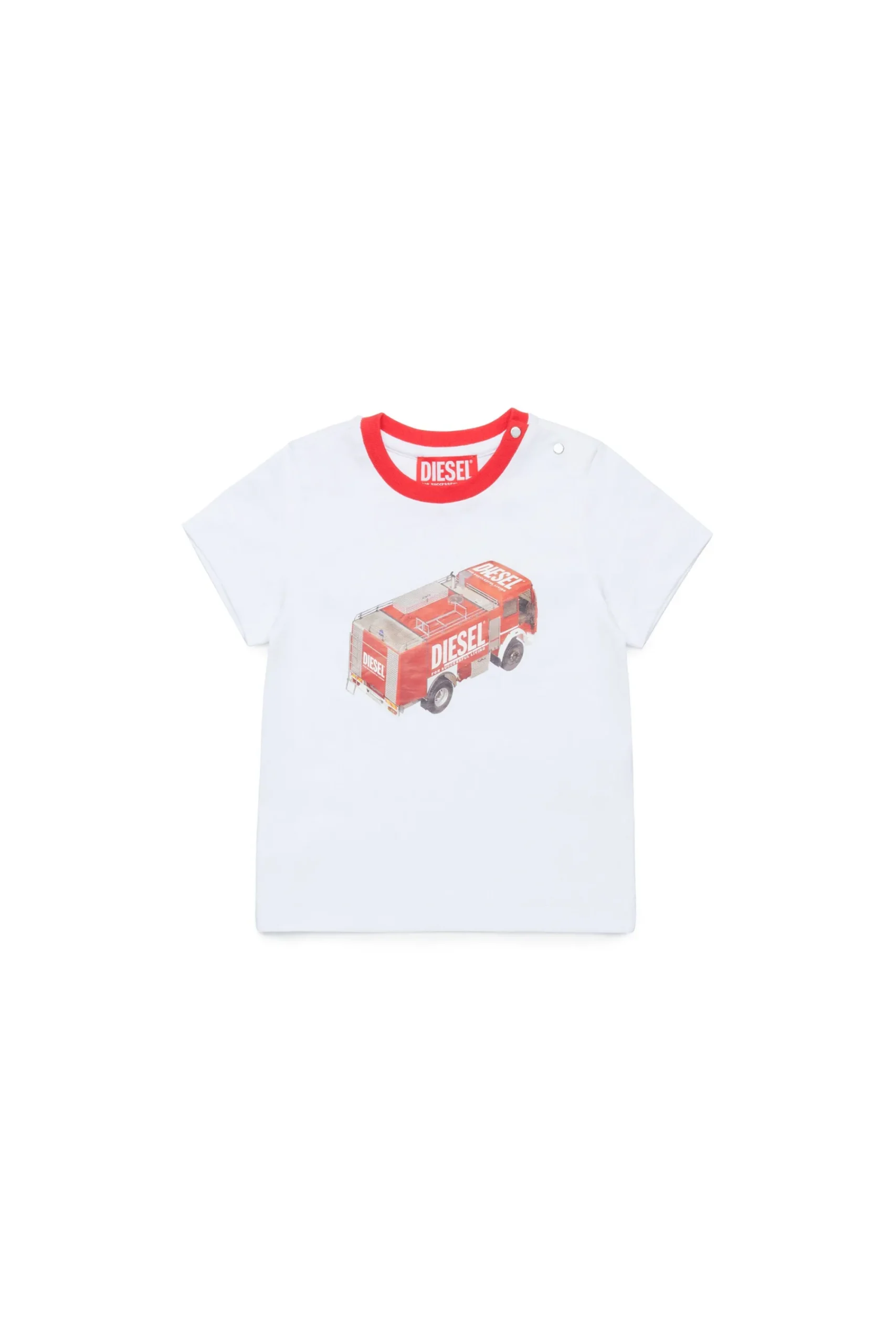 Swimwear | Swimwear>DIESEL T-shirt with Fire Truck graphics white
