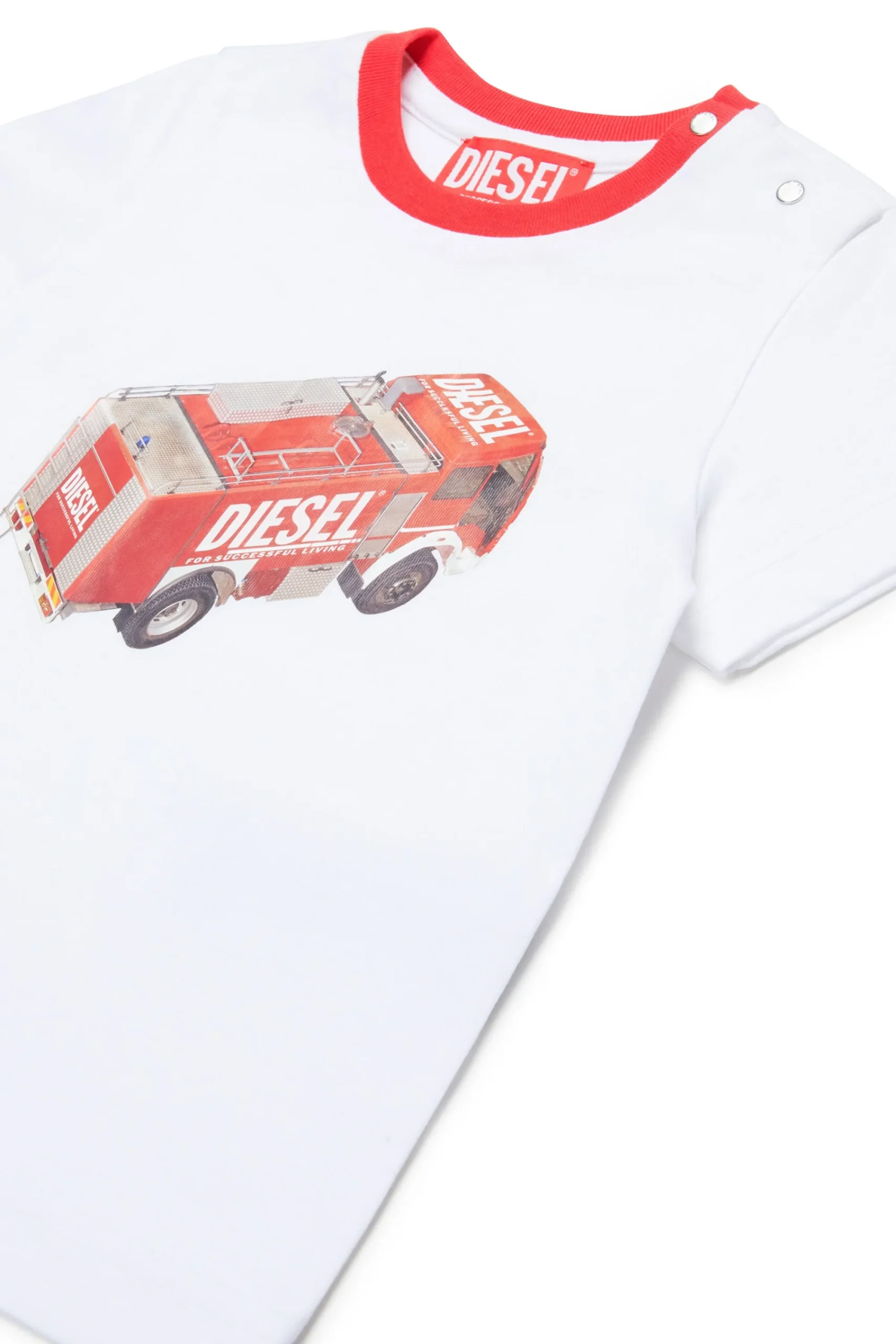 Swimwear | Swimwear>DIESEL T-shirt with Fire Truck graphics white