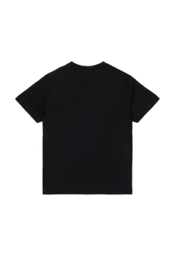 Logomania | Logomania>N°21 T-shirt with Flames graphics black