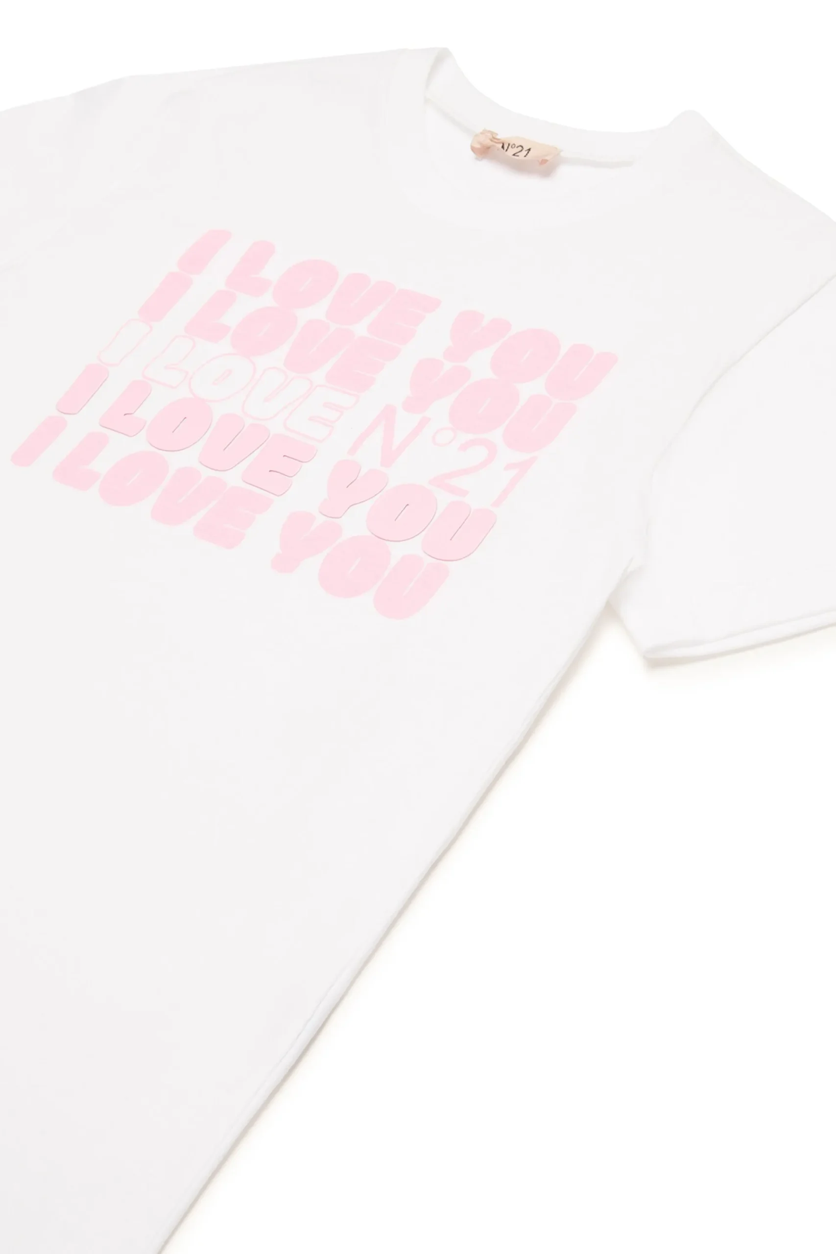 T-Shirts>N°21 T-shirt with I Love You graphic white
