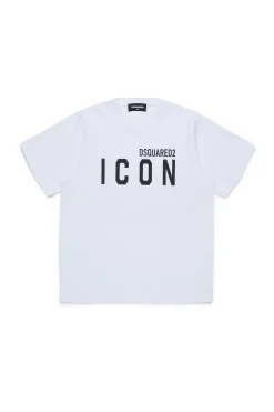 T-Shirts | Activewear>DSQUARED2 T-shirt with ICON logo white