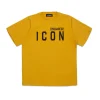 T-Shirts | Activewear>DSQUARED2 T-shirt with ICON logo mustard yellow