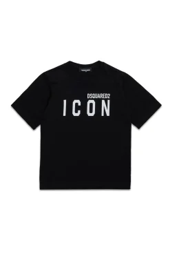 T-Shirts | Activewear>DSQUARED2 T-shirt with ICON logo black