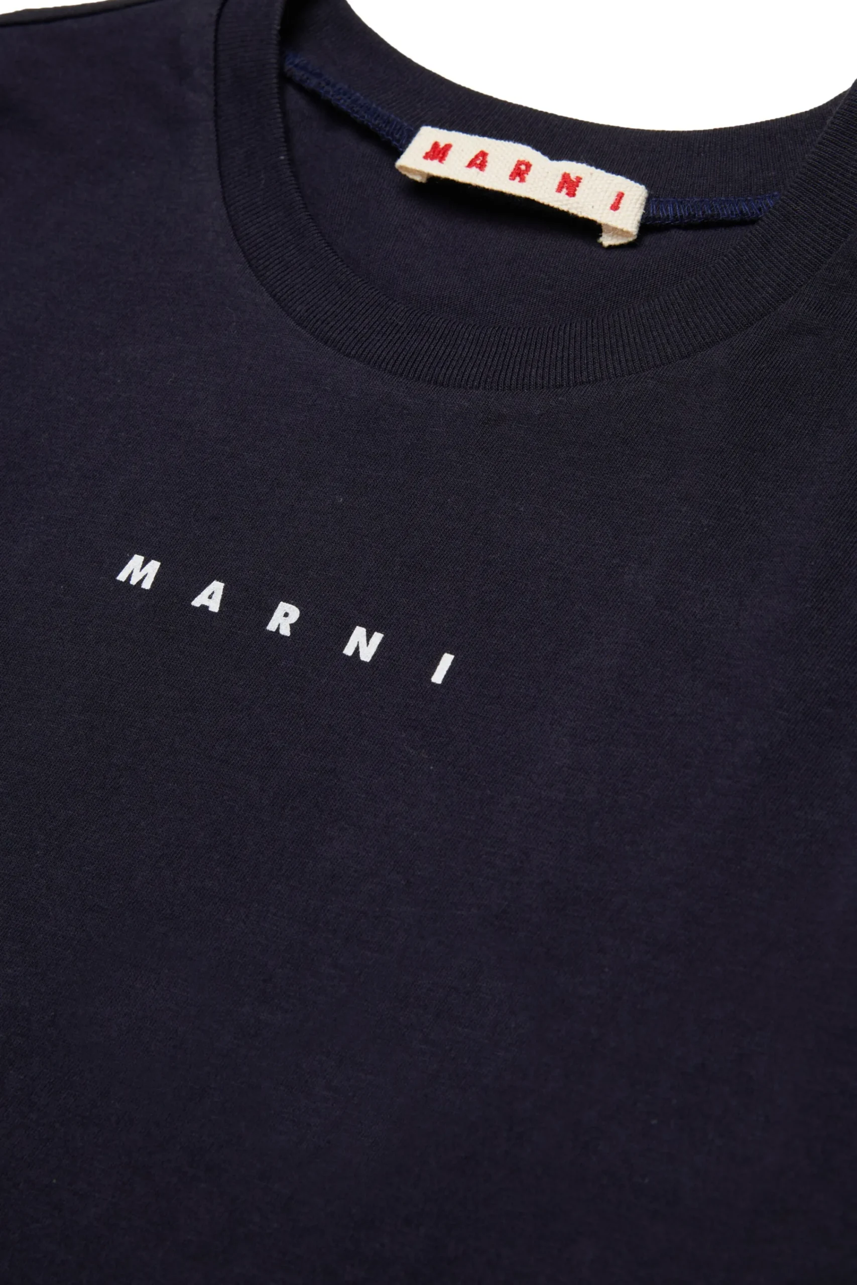 T-Shirts | Activewear>MARNI T-shirt with institutional logo blue navy