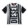 T-Shirts | T-Shirts>DIESEL T-shirt with interrupted logo black