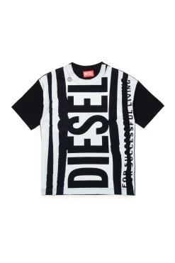 T-Shirts | T-Shirts>DIESEL T-shirt with interrupted logo black