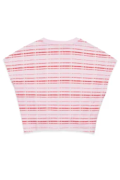 T-Shirts>MARNI T-shirt with knotted allover Check light pink