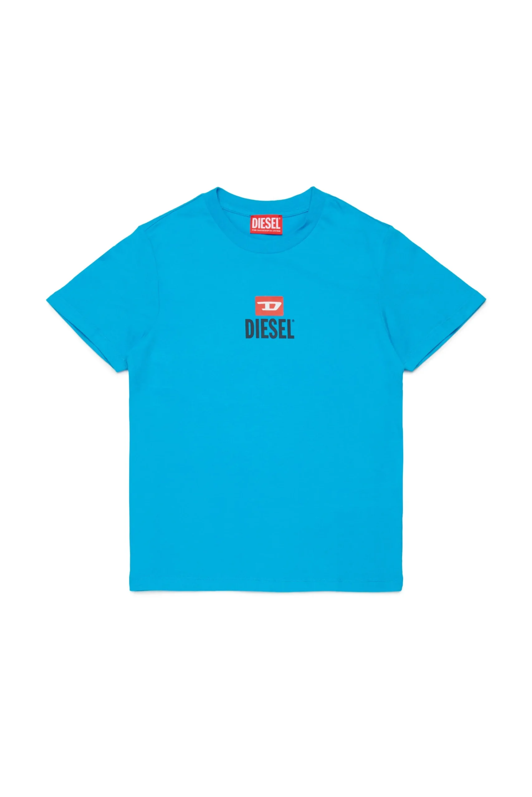 T-Shirts | T-Shirts>DIESEL T-shirt with logo D turquoise