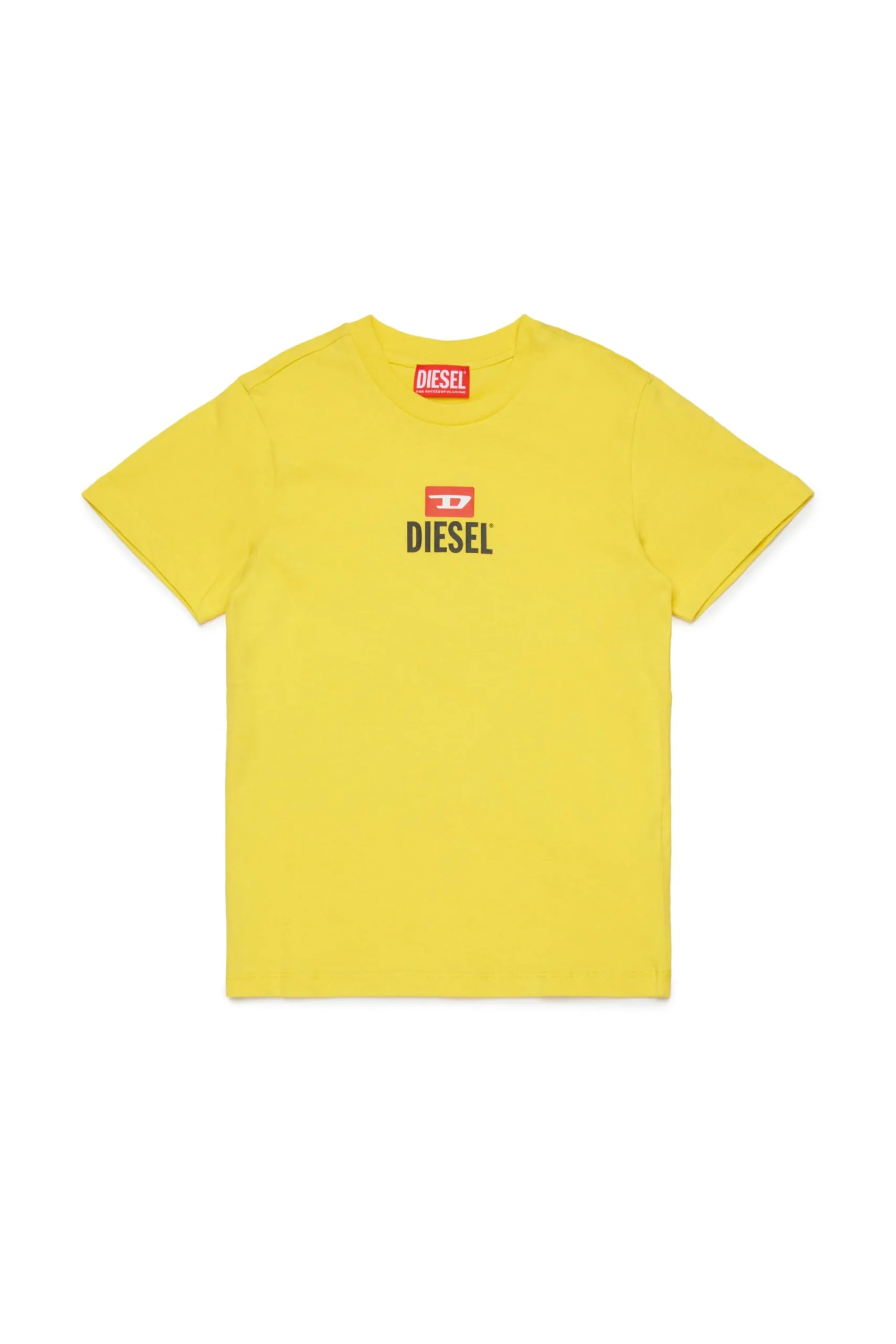 T-Shirts | T-Shirts>DIESEL T-shirt with logo D intense yellow