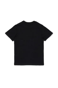 T-Shirts | T-Shirts>DIESEL T-shirt with logo D black