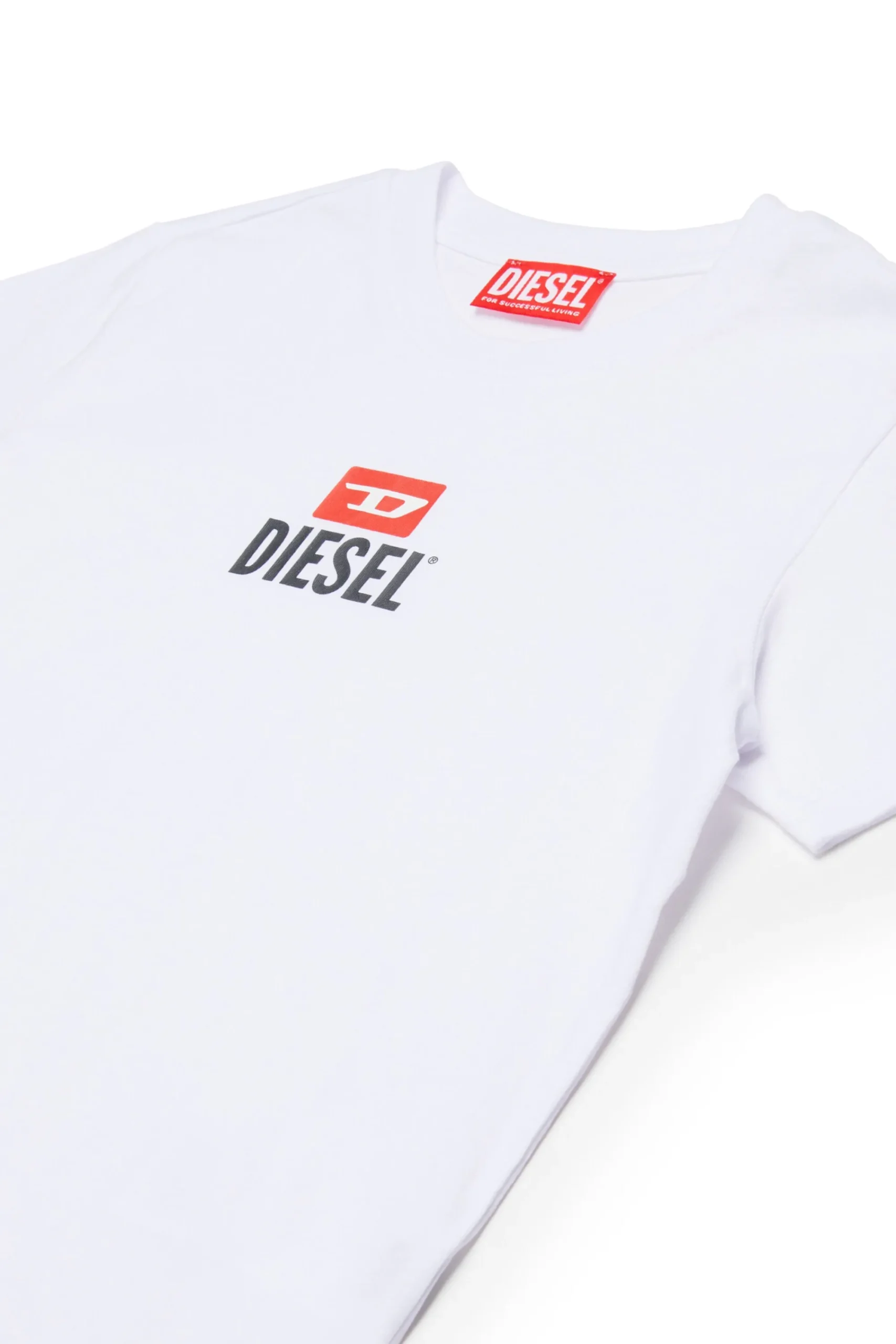T-Shirts | T-Shirts>DIESEL T-shirt with logo D white