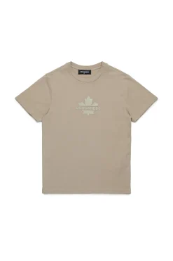 T-Shirts | Activewear>DSQUARED2 T-shirt with Maple Leaf medium gray