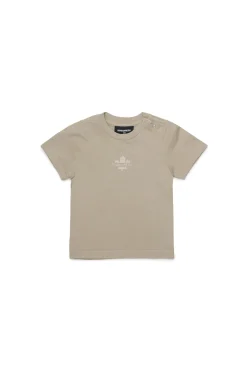 T-Shirts | Activewear>DSQUARED2 T-shirt with Maple Leaf medium gray