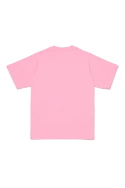 T-Shirts | Logomania>DSQUARED2 T-shirt with Maple Leaf outline minnie pink