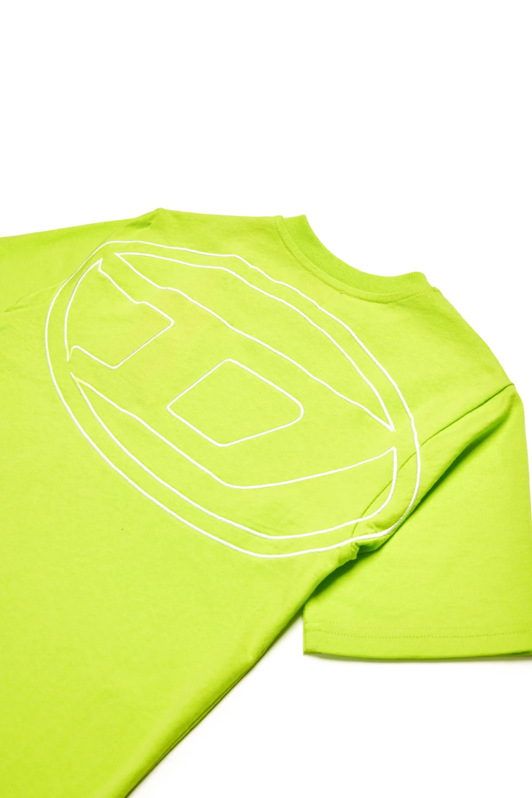 Oval D By Diesel | Oval D By Diesel>DIESEL T-shirt with maxi Oval D logo slime green