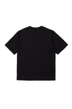 T-Shirts>DIESEL T-shirt with oval D patch black