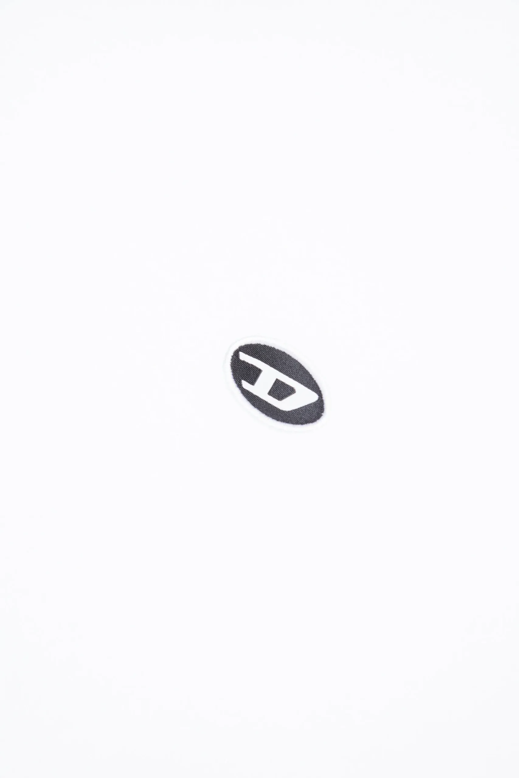 T-Shirts>DIESEL T-shirt with oval D patch white