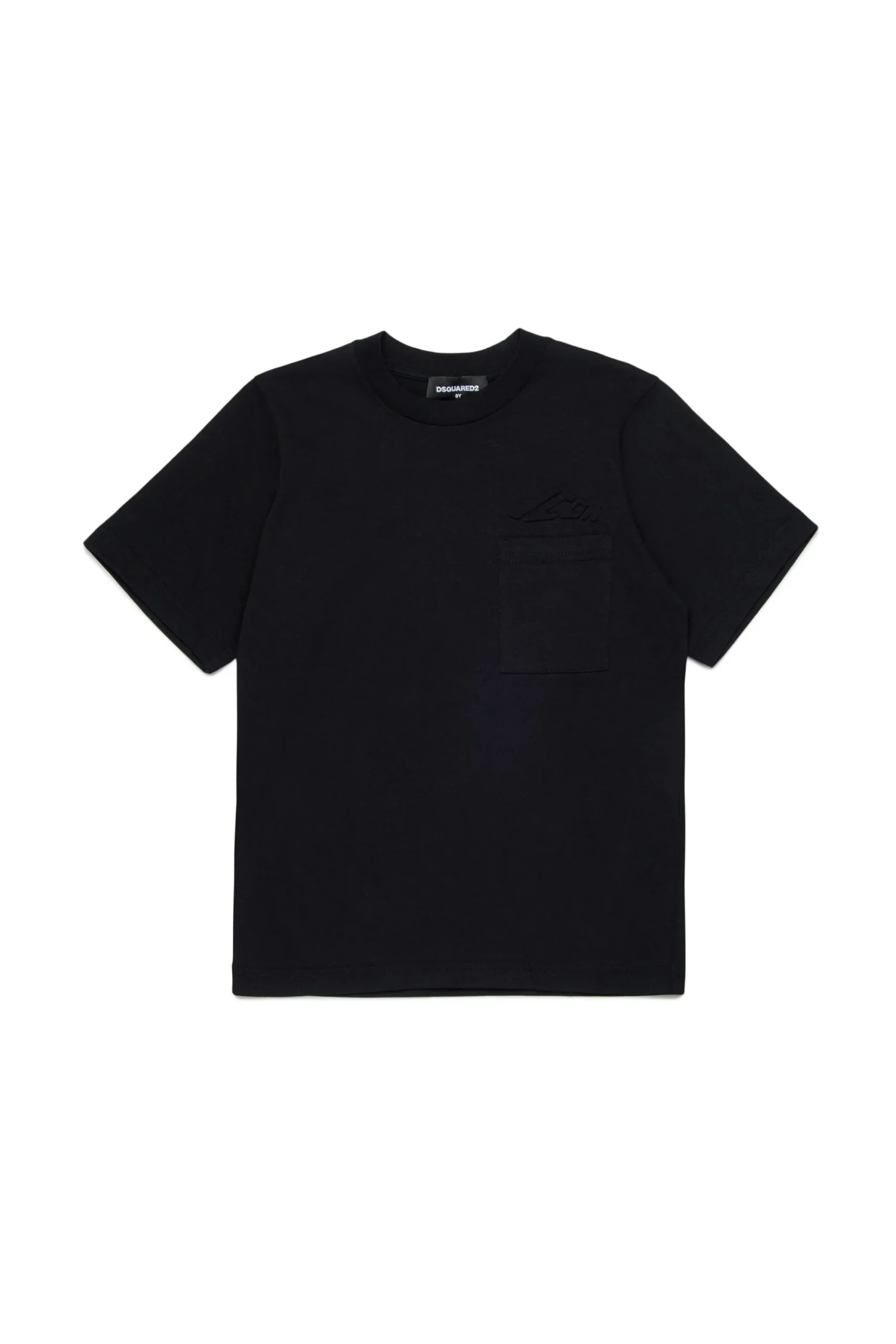 T-Shirts | T-Shirts>DSQUARED2 T-shirt with pocket and logo branded Icon New Generation black