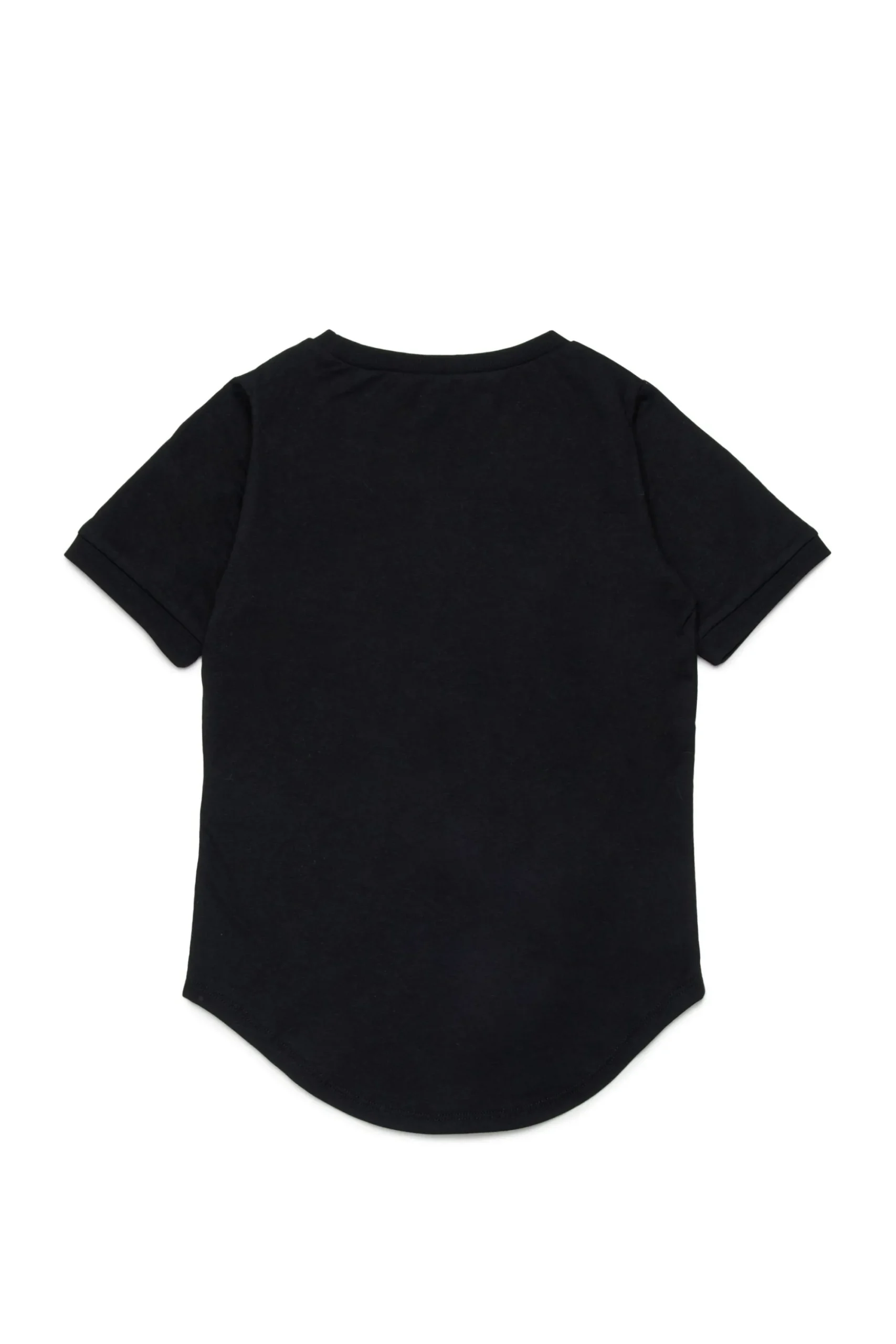 T-Shirts>N°21 T-shirt with rounded bottom black