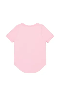 T-Shirts>N°21 T-shirt with rounded bottom pink