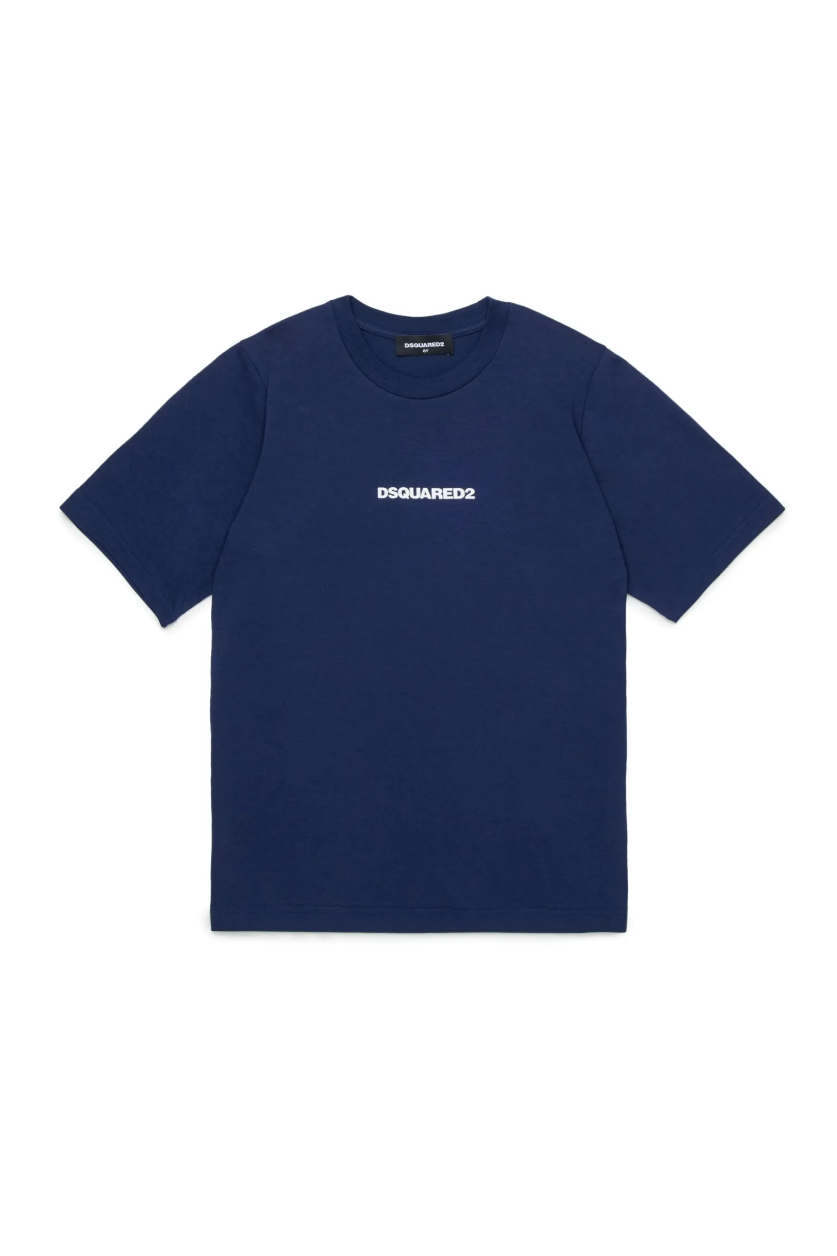 T-Shirts | Activewear>DSQUARED2 T-shirt with rubber effect logo dark blue