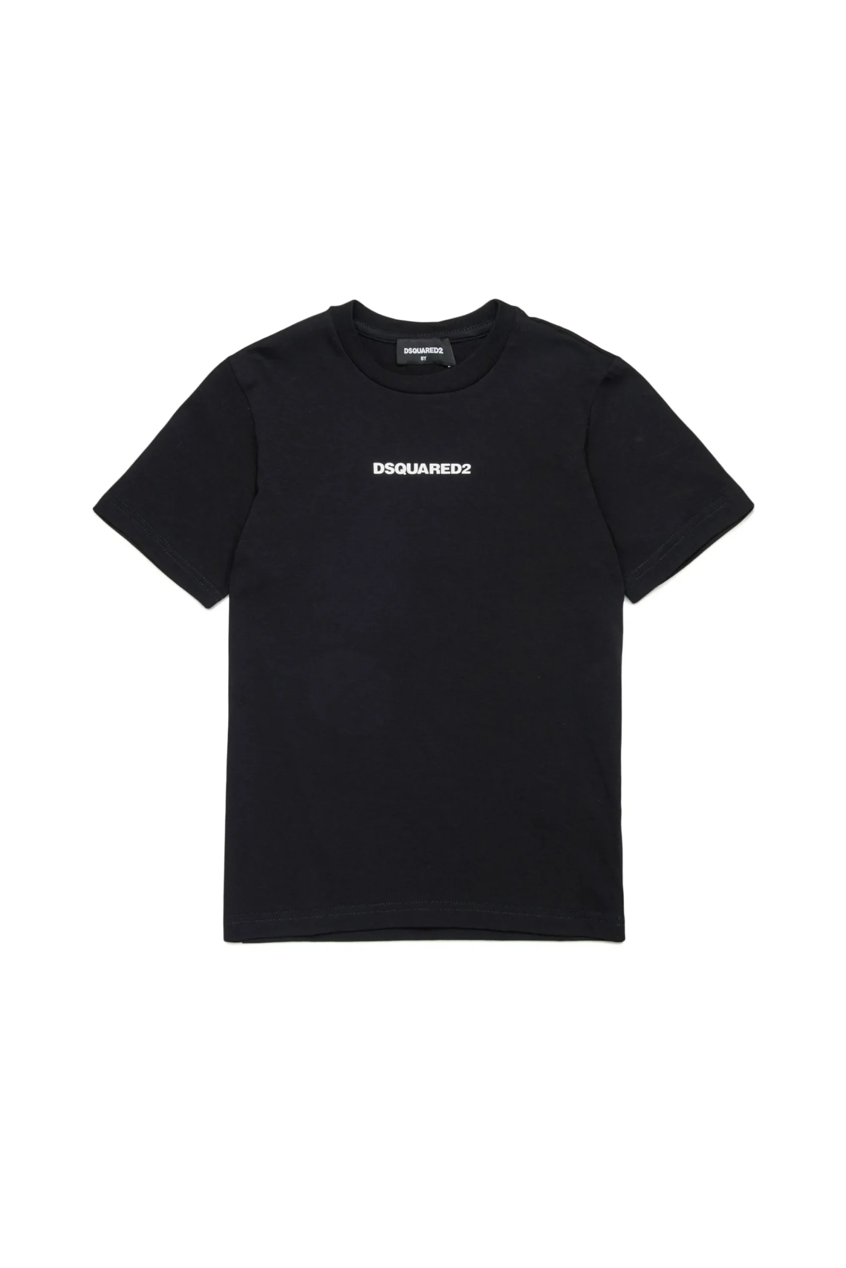 T-Shirts | Activewear>DSQUARED2 T-shirt with rubber effect logo black