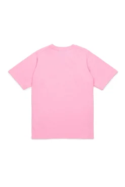 T-Shirts | Activewear>DSQUARED2 T-shirt with rubber effect logo minnie pink