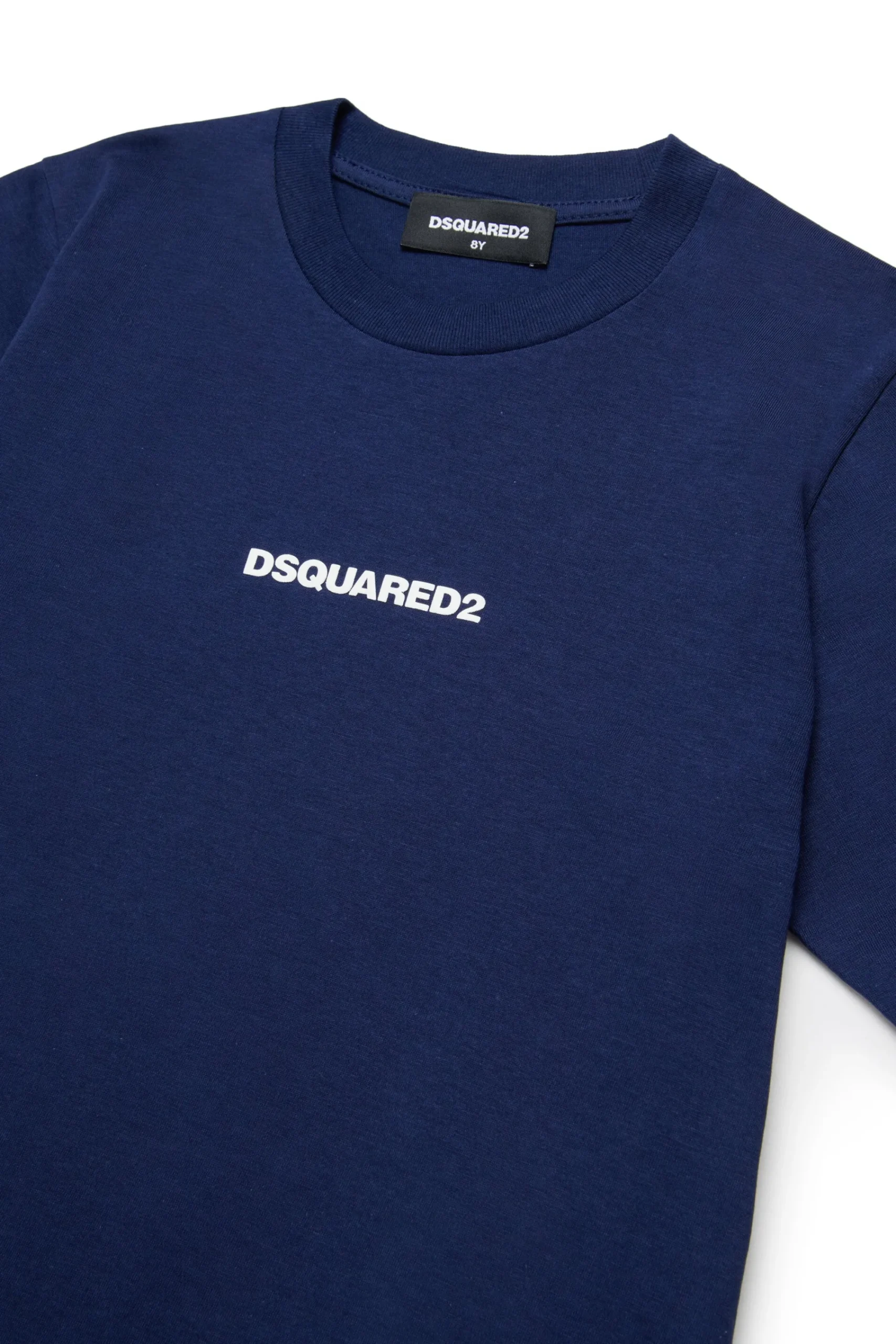 T-Shirts | Activewear>DSQUARED2 T-shirt with rubber effect logo dark blue