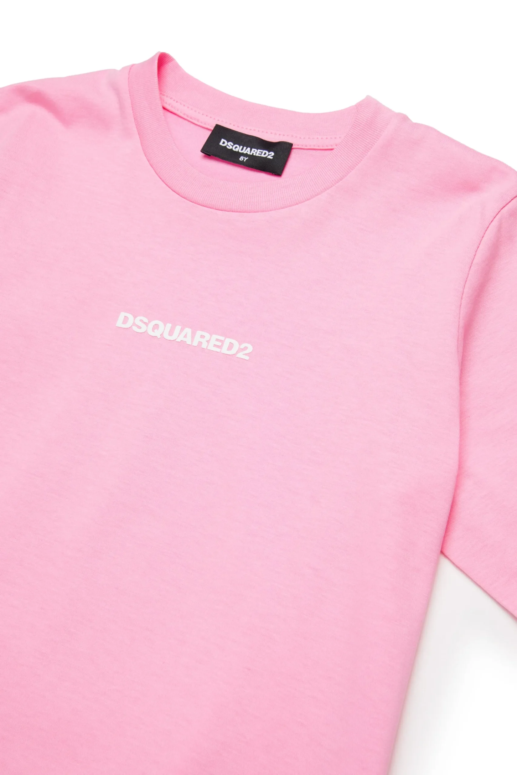 T-Shirts | Activewear>DSQUARED2 T-shirt with rubber effect logo minnie pink