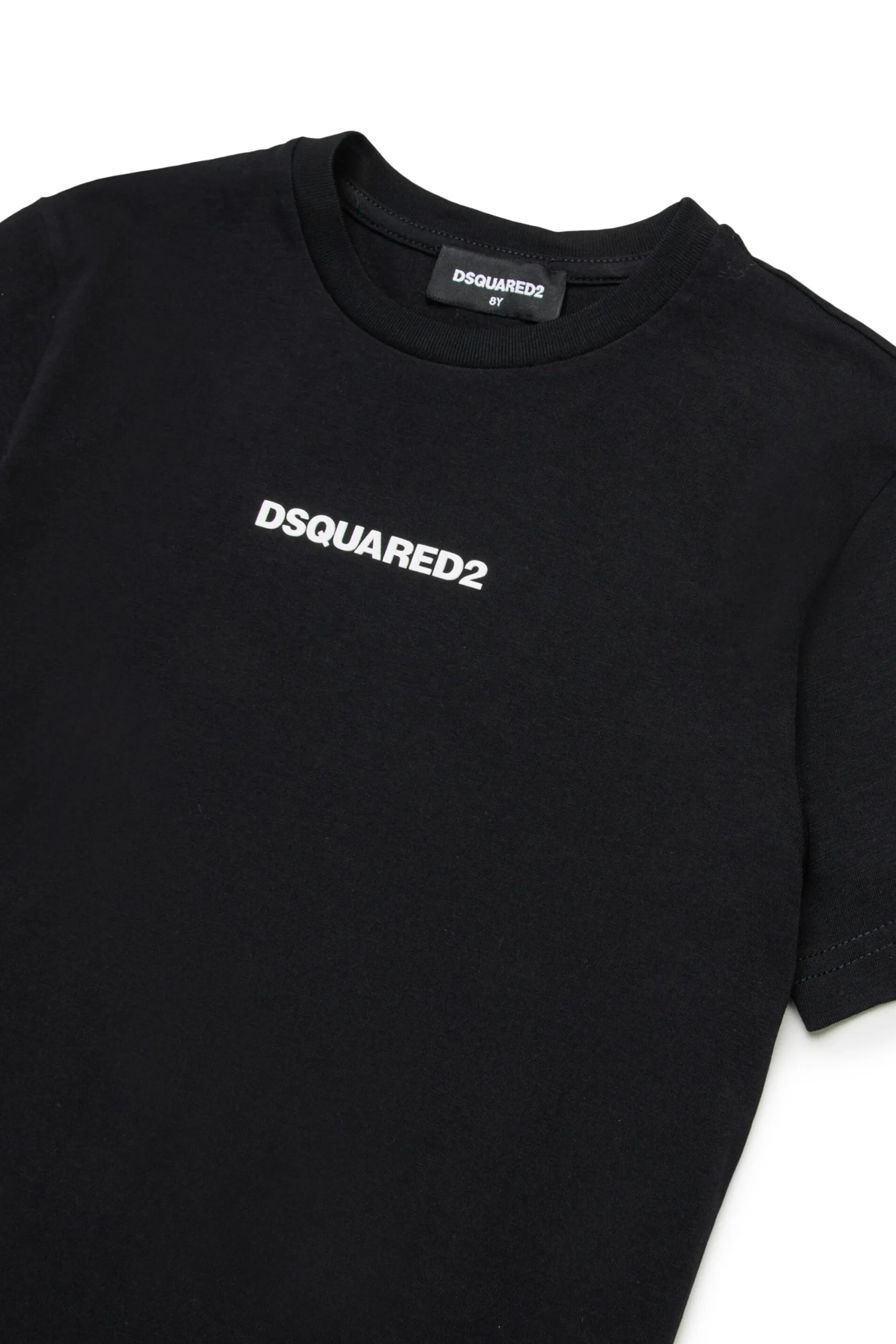 T-Shirts | Activewear>DSQUARED2 T-shirt with rubber effect logo black