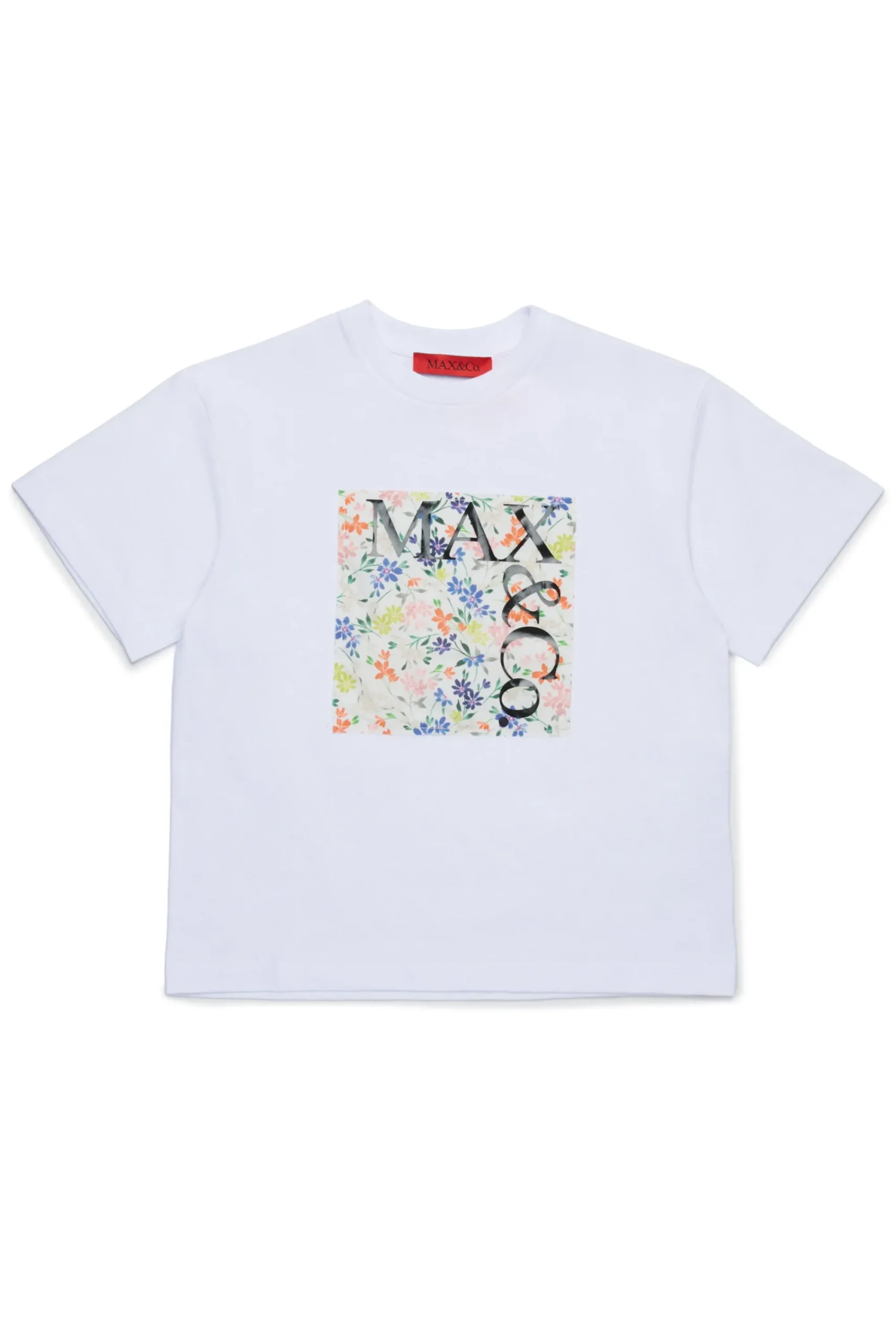 T-Shirts | Logomania>MAX&Co. T-shirt with solid floral square white