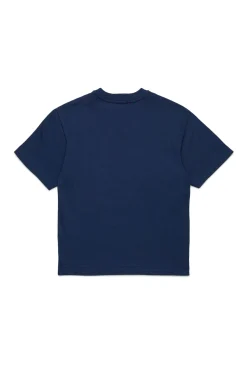 T-Shirts | Logomania>MAX&Co. T-shirt with solid floral square bluette
