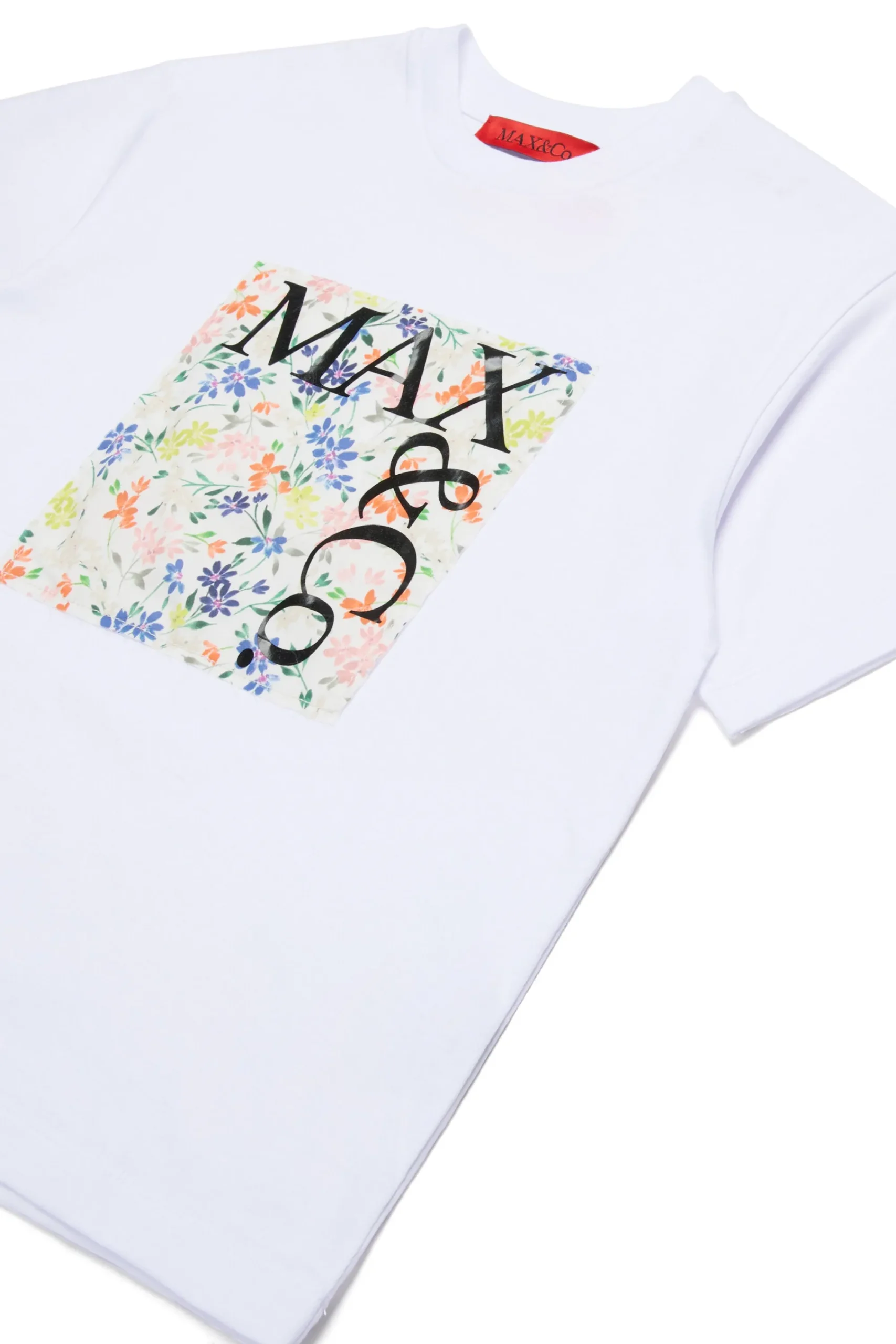 T-Shirts | Logomania>MAX&Co. T-shirt with solid floral square white