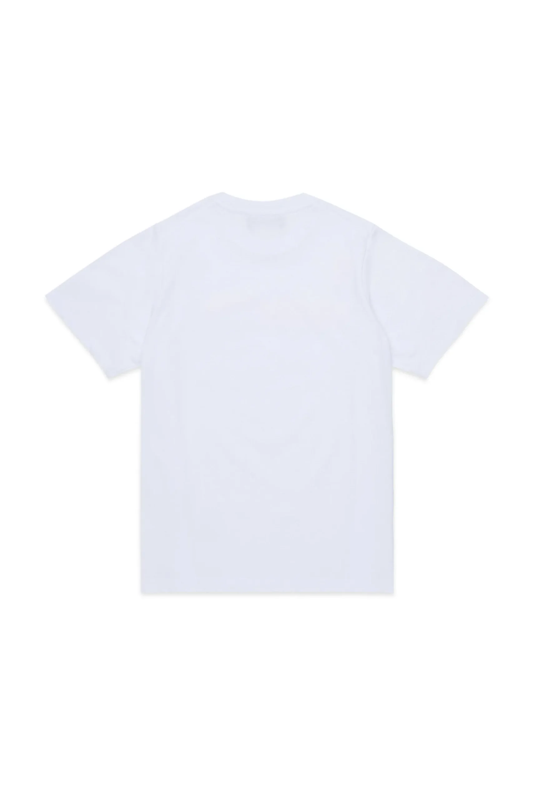 T-Shirts | Logomania>DSQUARED2 T-shirt with striped and shaded logo white